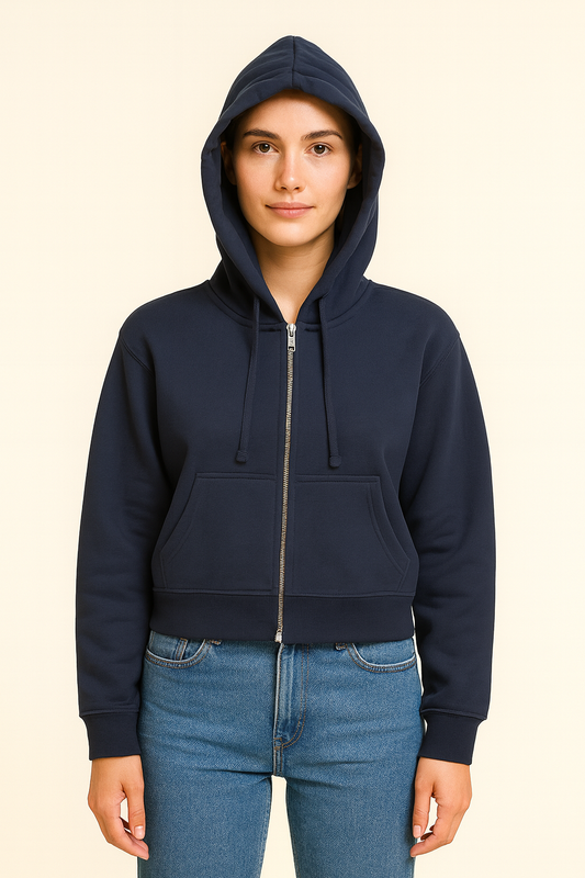 Branded Navy Zip-Up Jacket WJ-04
