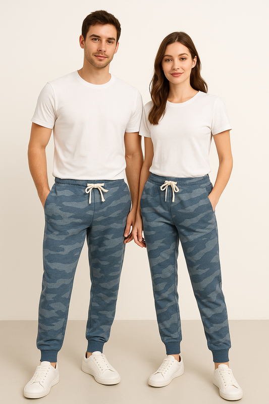 Branded Unisex Blue Camo Jogger Trouser UT-19