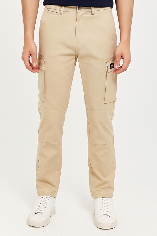 JCK&JONS Branded Men's Cargo Fit Pant Beige Color CFP-30