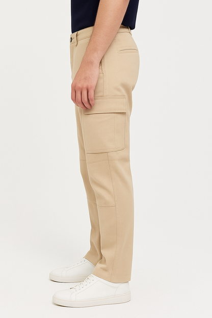 JCK&JONS Branded Men's Cargo Fit Pant Beige Color CFP-30