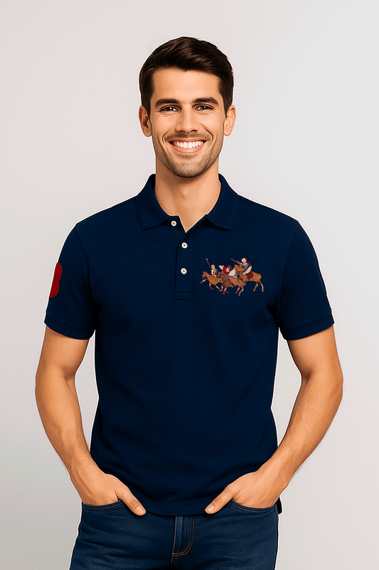 Ralp Laren Branded Polo T-shirt  Navy Blue Color Mpt-31