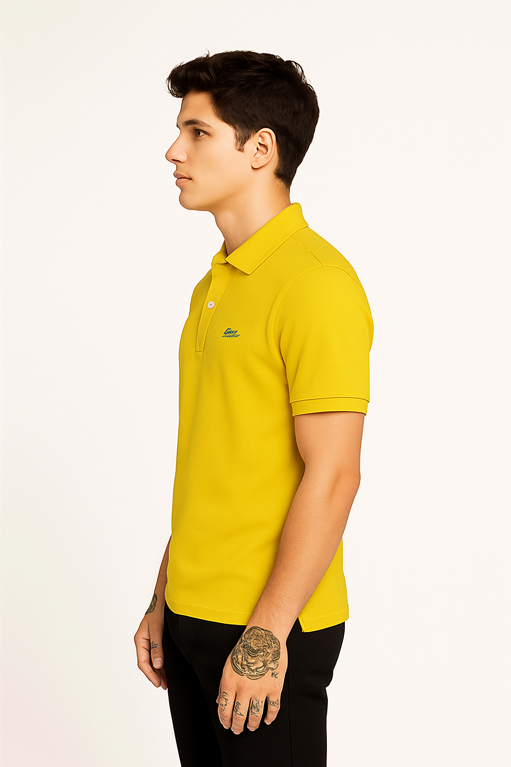 Lacostie Branded Polo T-shirt Yellow Color Mpt-51