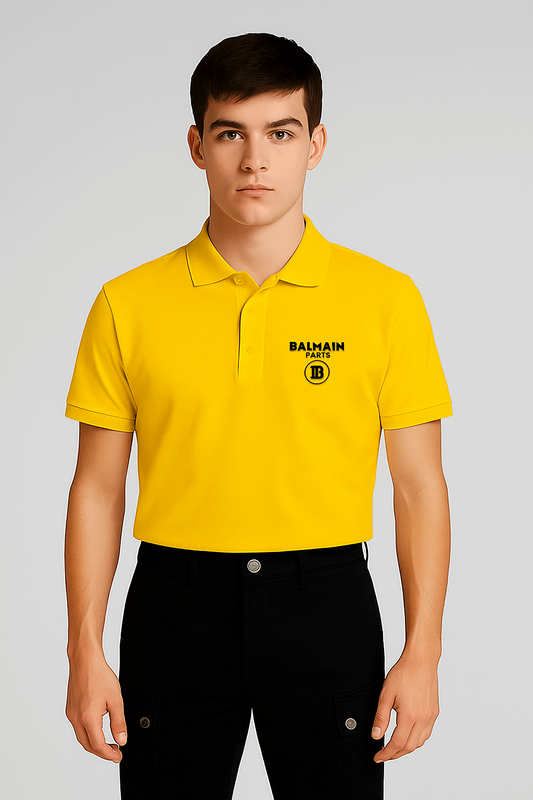 Balmen Pars Branded Polo T-shirt Yellow Color Mpt-52