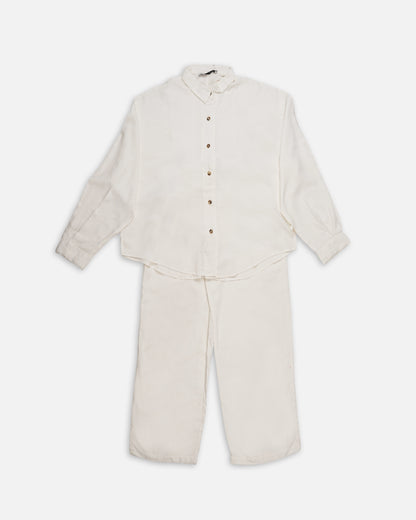 Spark Branded Women’s Premium Co-Ord Set - White WCS-16