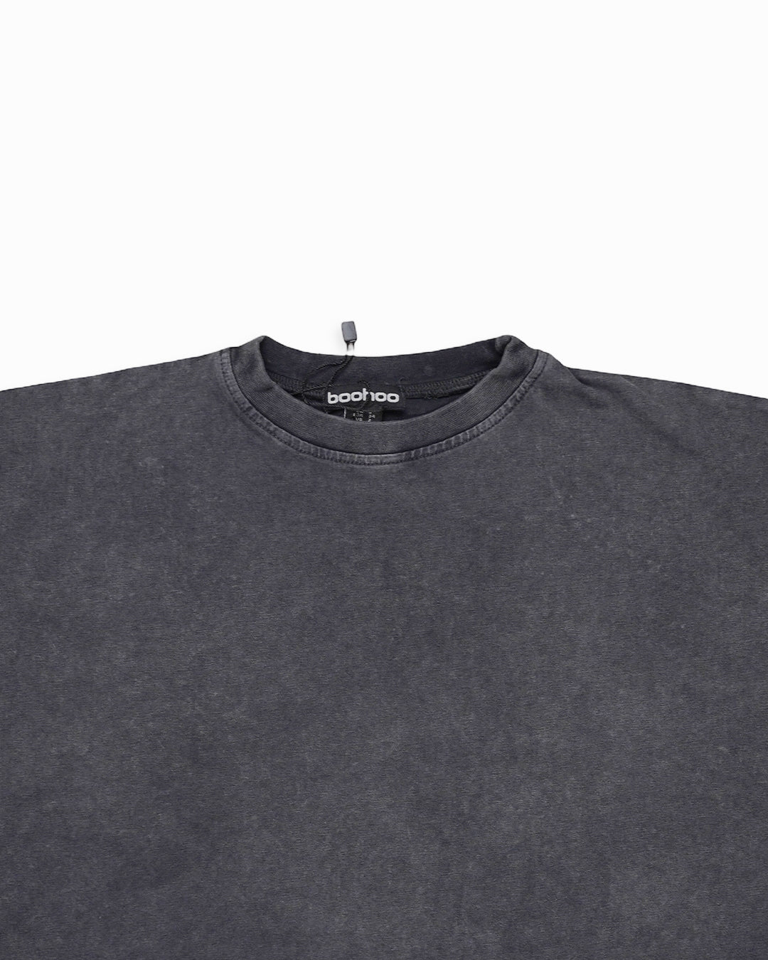 Booh Branded Women Oversized Crop T-Shirt - Charcoal WTT-17