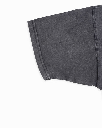 Booh Branded Women Oversized Crop T-Shirt - Charcoal WTT-17