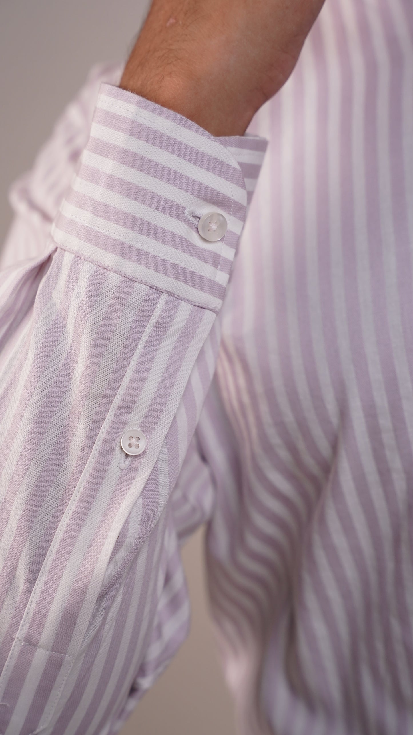 Moos Branded Mens Casual Shirt-Pink Stripe MCS-43