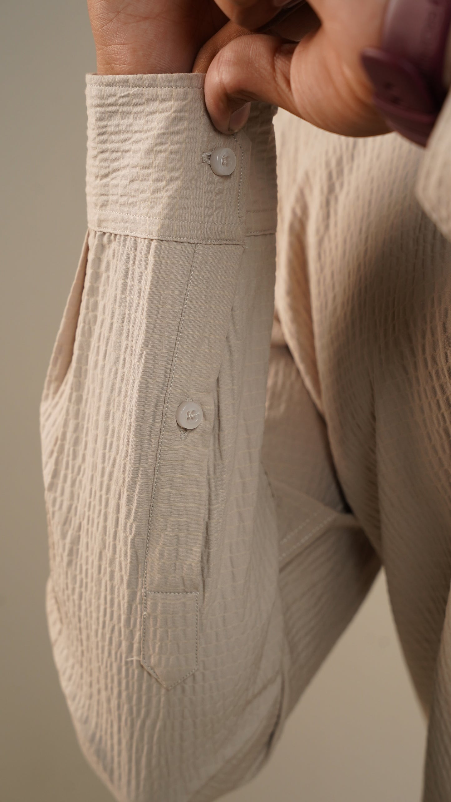 Branded Mens Formal Shirt-Beige MFS-55