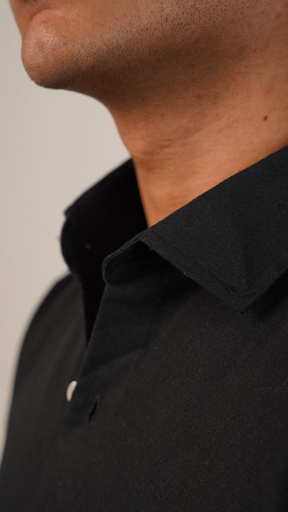 Moos Branded Mens Casual Shirt-Black MCS-39