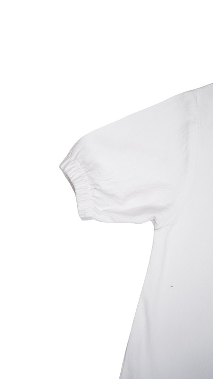 Spark Branded Girls Solid Cotton Fusion Top – White GF-09