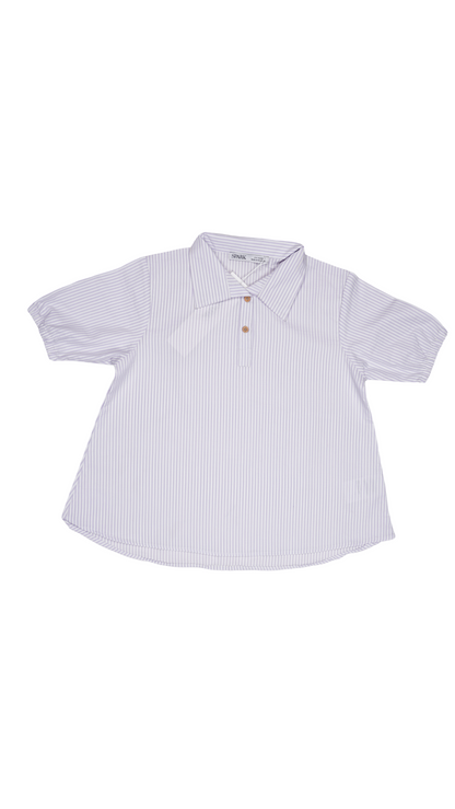 Spark Branded Girls Pinstripe Cotton Shirt – Lavender GF-06