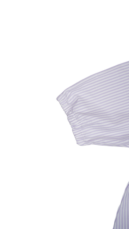 Spark Branded Girls Pinstripe Cotton Shirt – Lavender GF-06