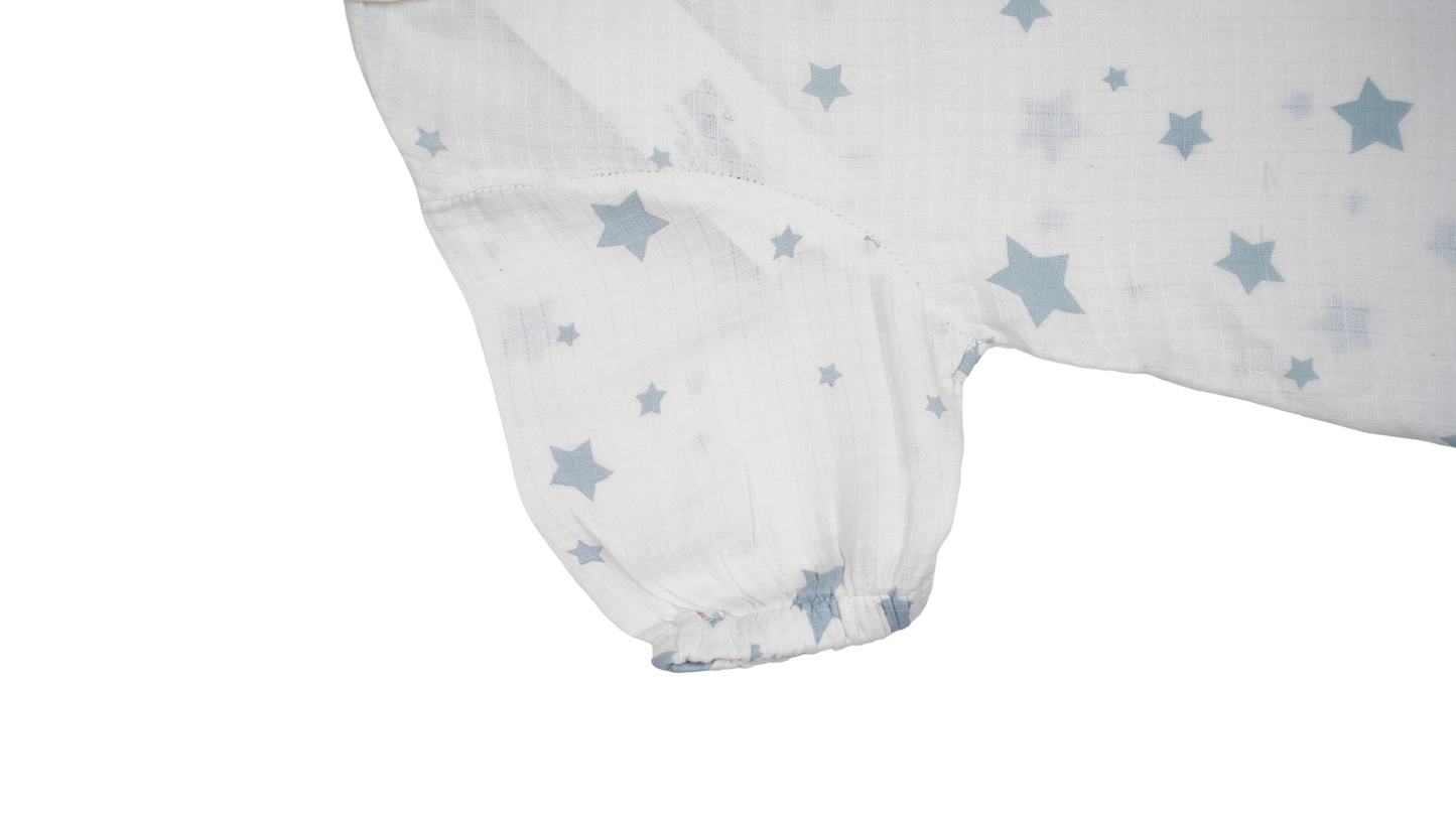 Spark Branded Girls Star Print Cotton Shirt – Soft White GF-02