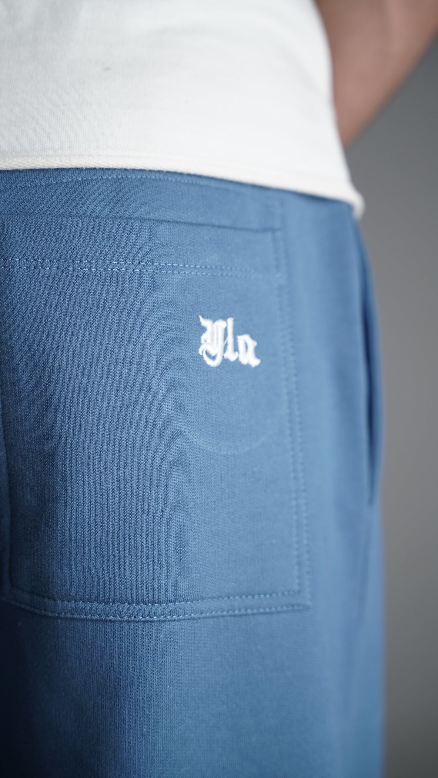 Younglay Branded Unisex Wide-Leg Trouser - Steel Blue UT-31