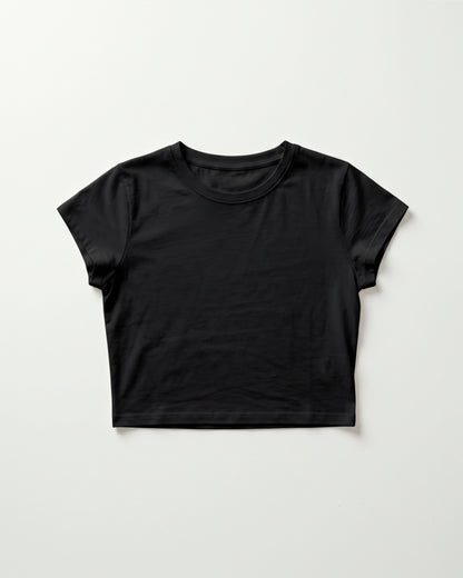 Alos Branded Women’s Croptop - Black WTT-25