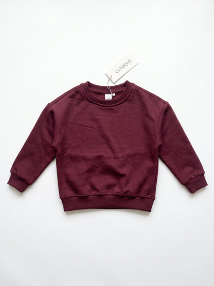 Branded Kids Plain Maroon Fleece Sweatshirt Sp-04