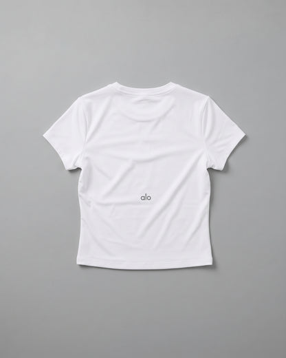 Alos Branded Women’s Crewneck T-Shirt - White WT-08