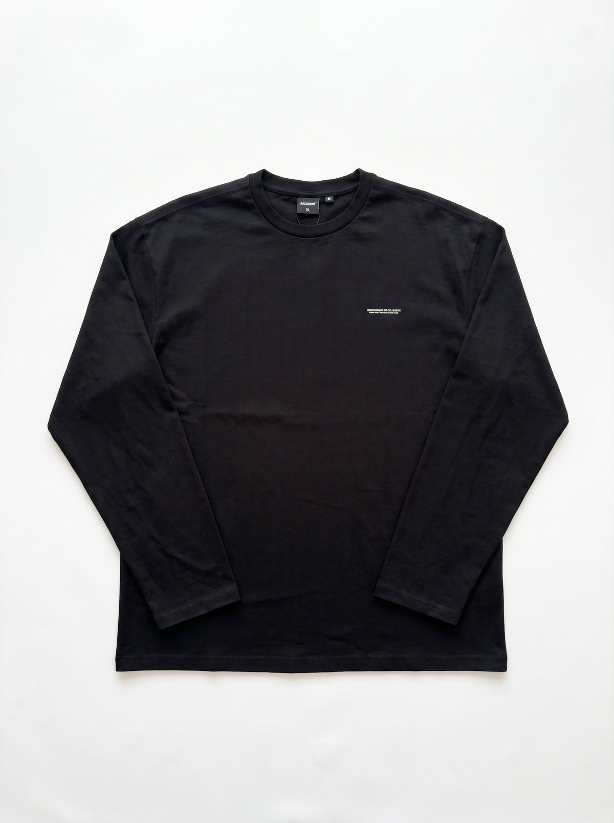 Branded Unisex Noir Abstract Back-Print Crewneck – Black Sp-74