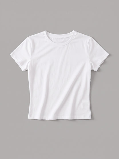 Alos Branded Women’s Crewneck T-Shirt - White WT-08