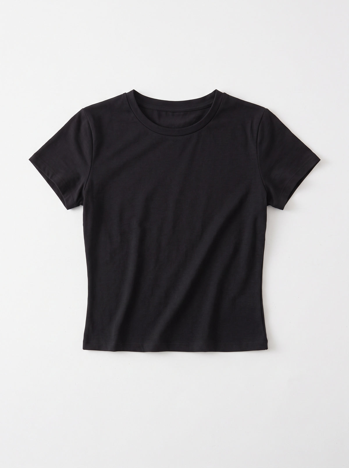 Alos Branded Women's Short Sleeve Athletic Crop Top - Black WTT-22