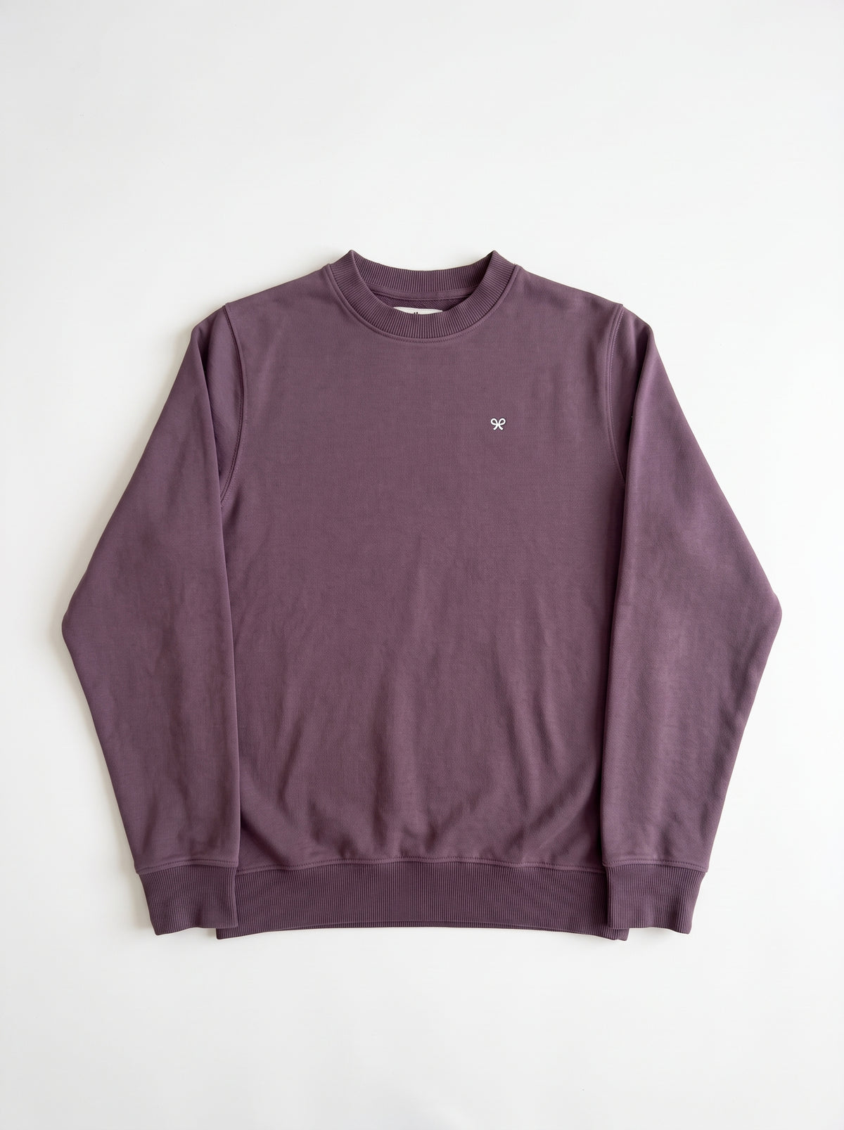 Branded Unisex Embroidered Bow Logo Sweatshirt - Dusty Purple Sp-78