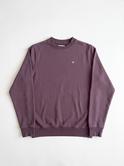 Branded Unisex Embroidered Bow Logo Sweatshirt - Dusty Purple Sp-78