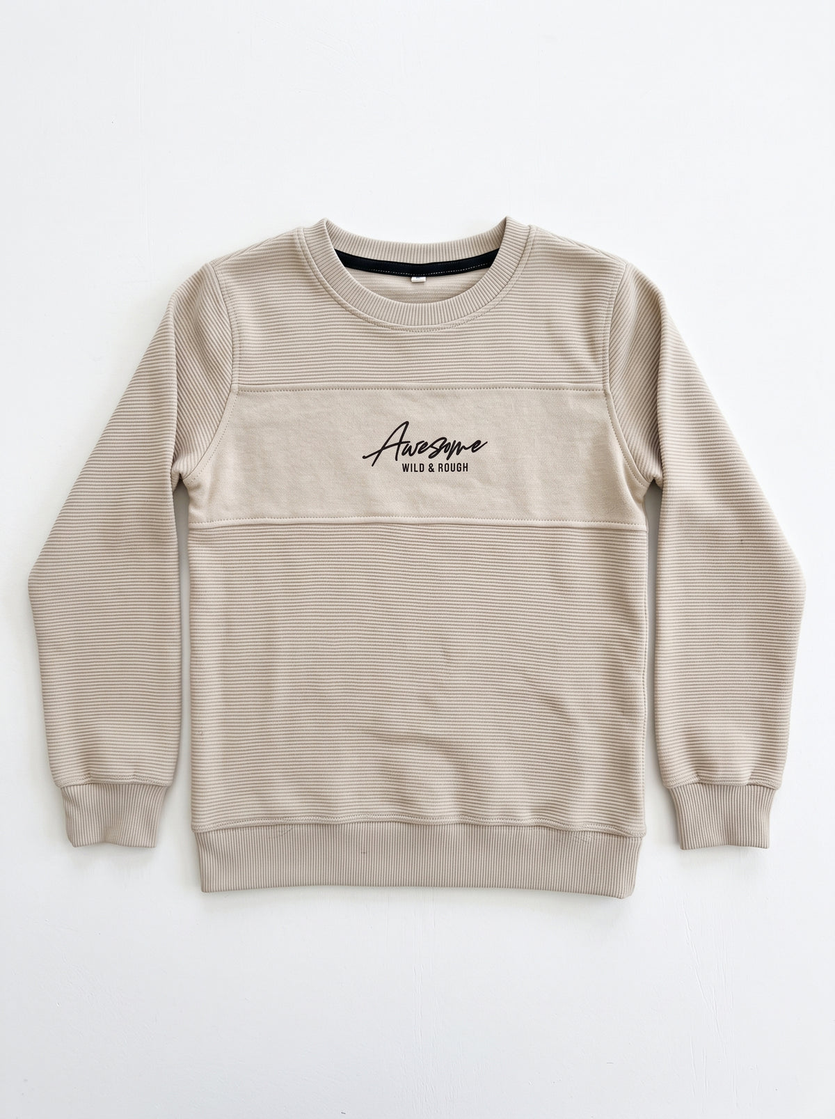 Branded Kids "Wild & Rough Awesome" Beige Sweatshirt Sp-01