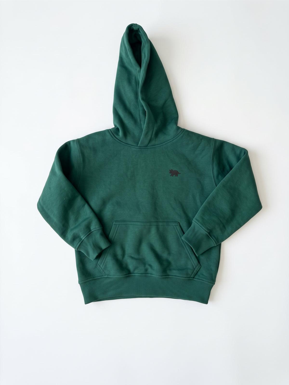 Branded Kids Plain Dark Green Hoodie Sp-16
