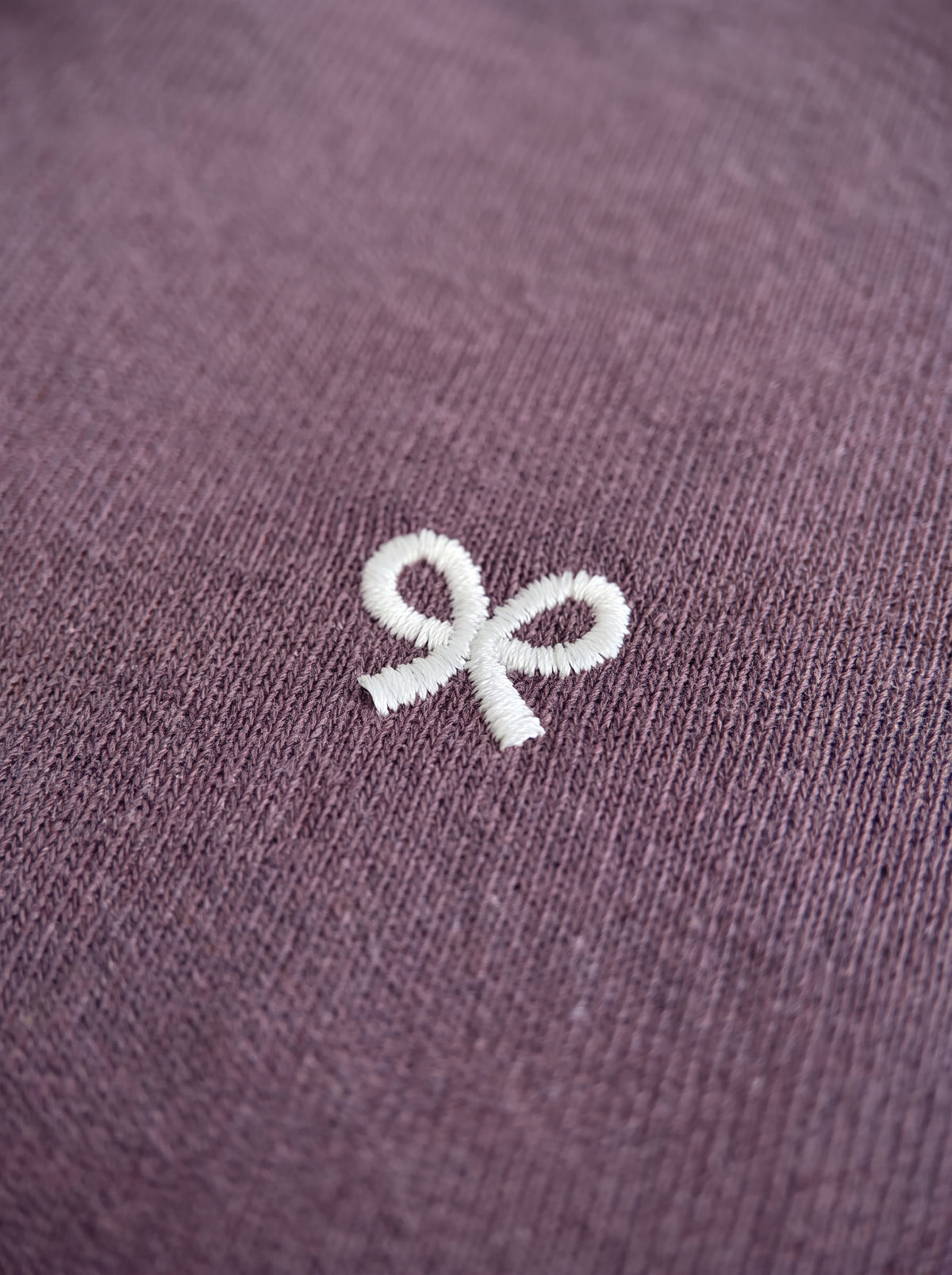 Branded Unisex Embroidered Bow Logo Sweatshirt - Dusty Purple Sp-78