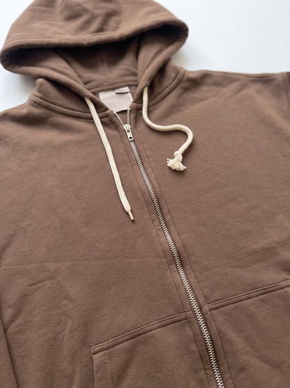 Arizon Branded Unisex Full-Zip Fleece Hoodie - Brown SP-79