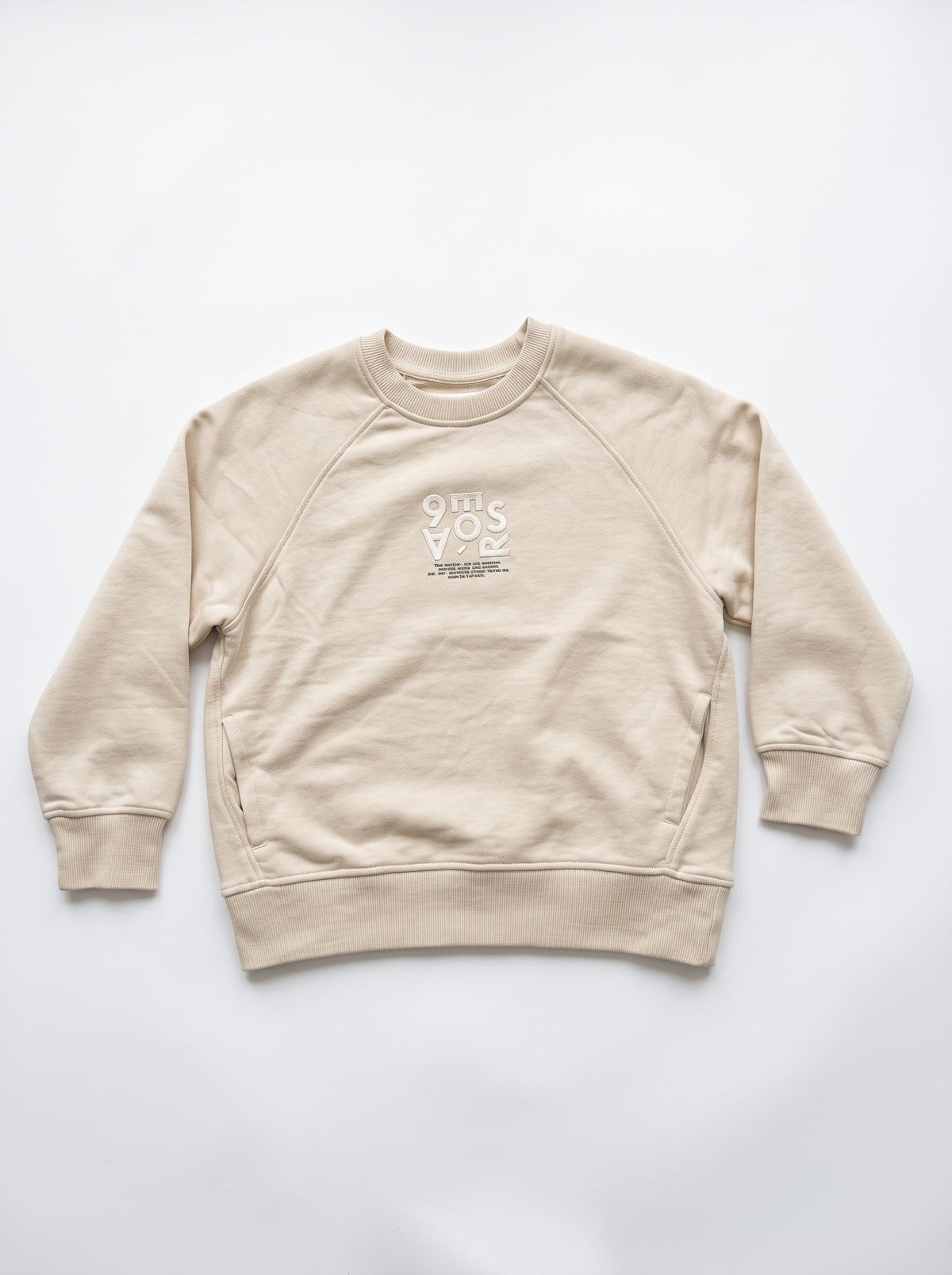 Zarra Branded Kids "9EOS" Beige Graphic Sweatshirt Sp-02
