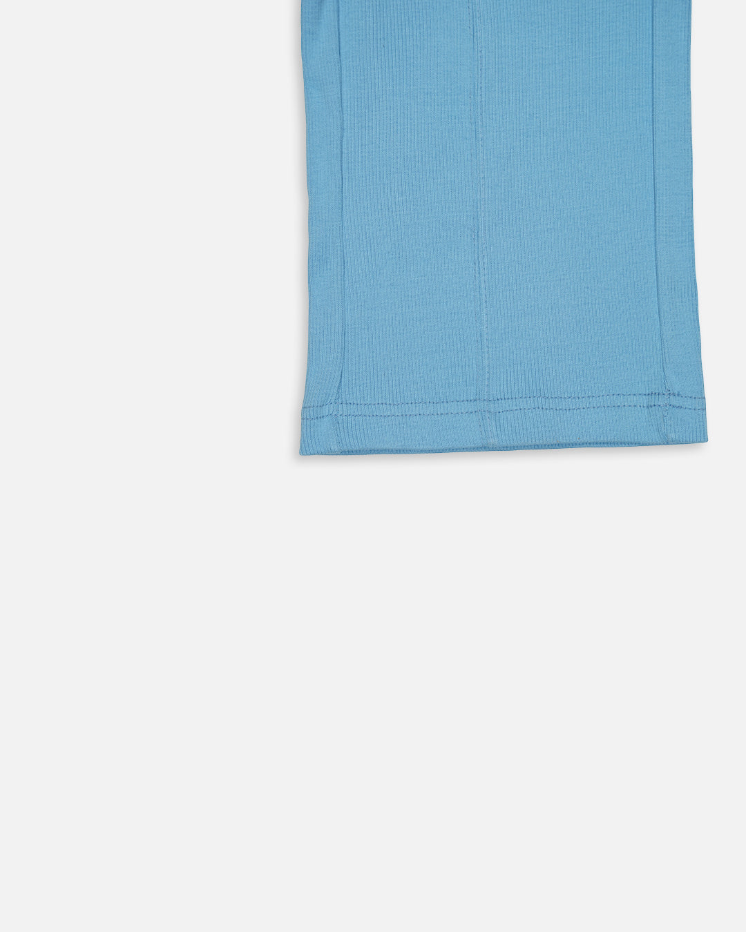 Winters Girls’ Ribbed Cotton Wide-Leg Drawstring Trousers – Sky Blue GT-05