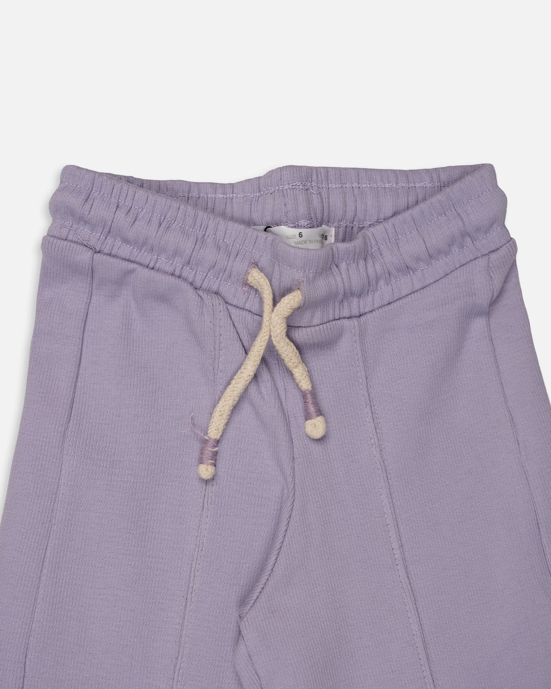Winters Girls’ Ribbed Cotton Wide-Leg Drawstring Trousers – Lilac GT-06