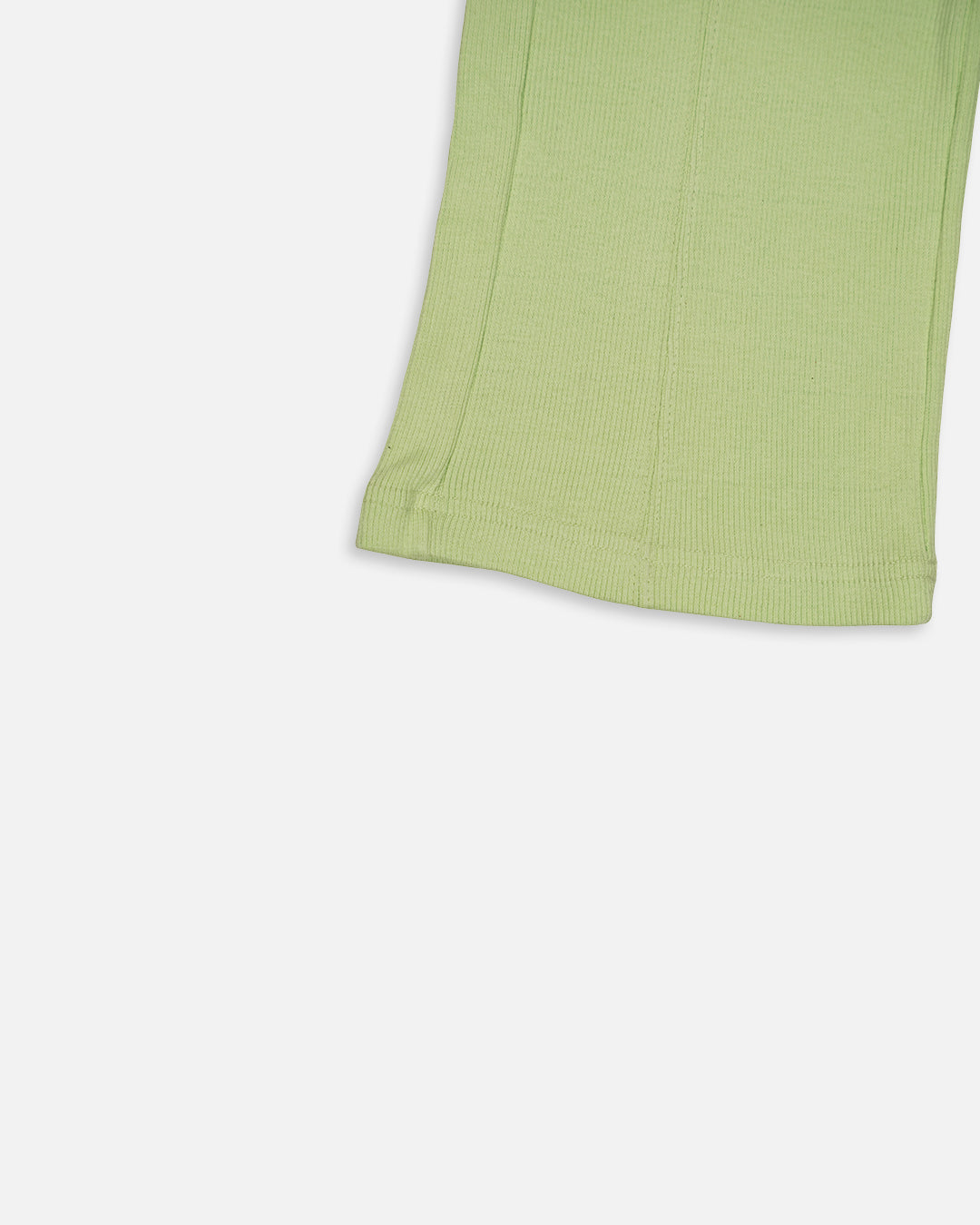 Winters Girls’ Soft Ribbed Cotton Wide-Leg Drawstring Trousers – Mint Green GT-08