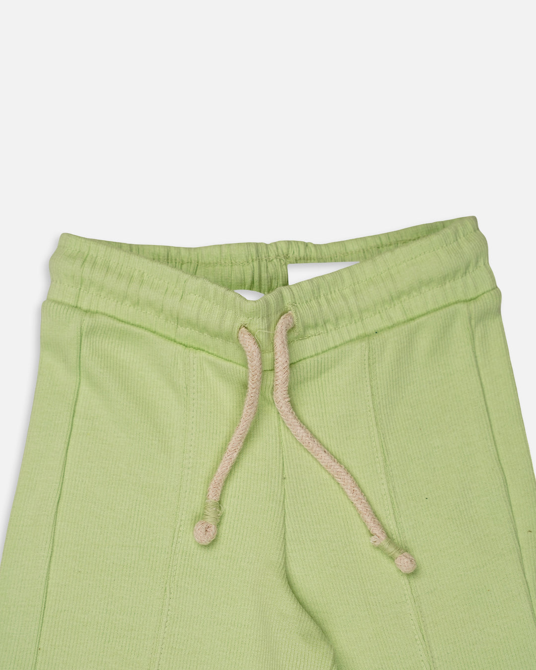 Winters Girls’ Soft Ribbed Cotton Wide-Leg Drawstring Trousers – Mint Green GT-08