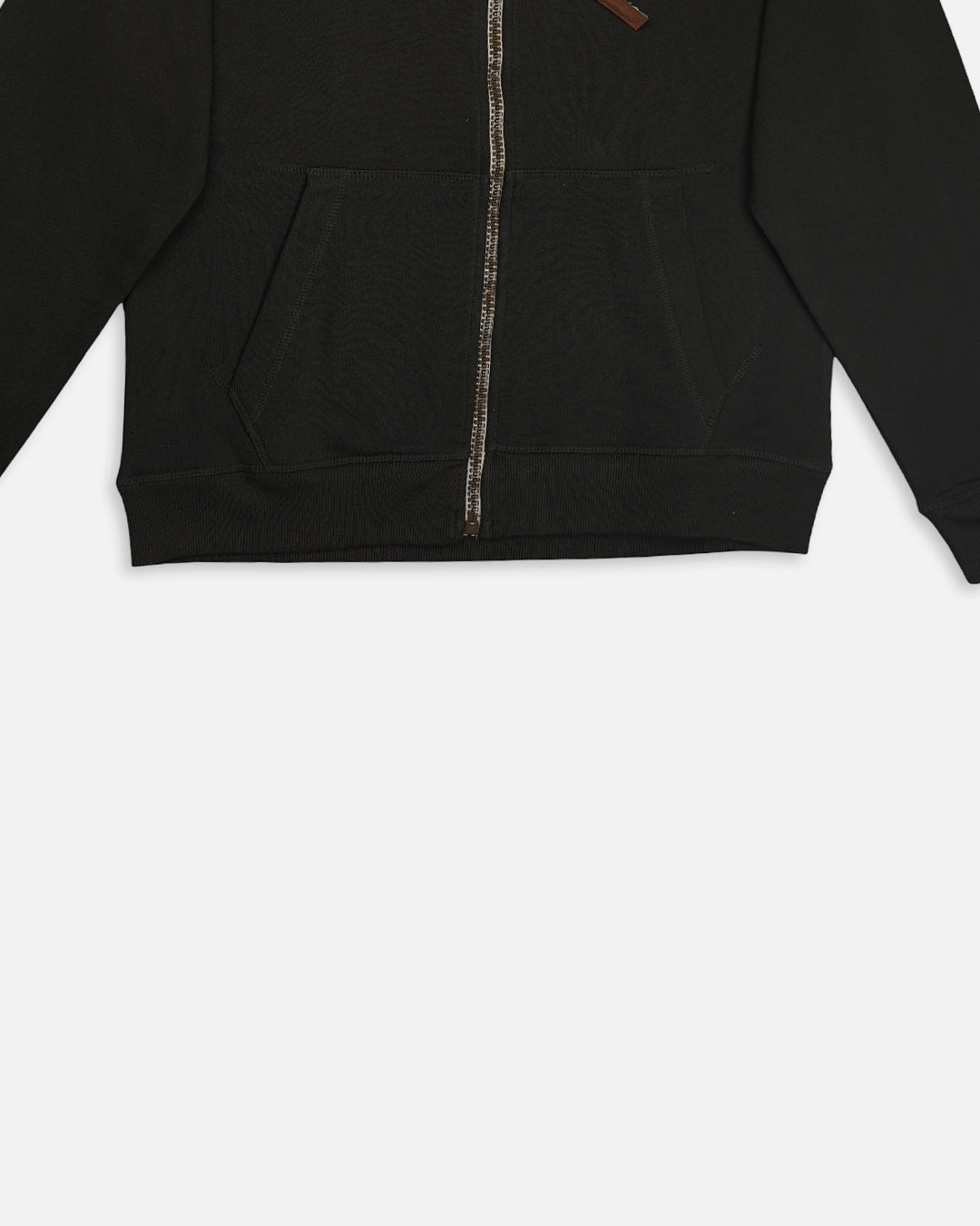 ADONY Branded Men’s Premium Fleece Zipper Hoodie – Deep Charcoal Black MZH-12