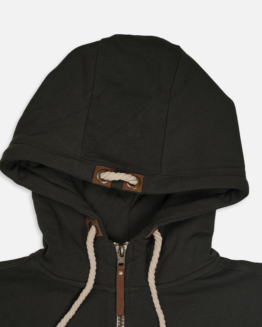 ADONY Branded Men’s Premium Fleece Zipper Hoodie – Deep Charcoal Black MZH-12