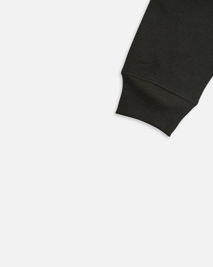 ADONY Branded Men’s Premium Fleece Zipper Hoodie – Deep Charcoal Black MZH-12