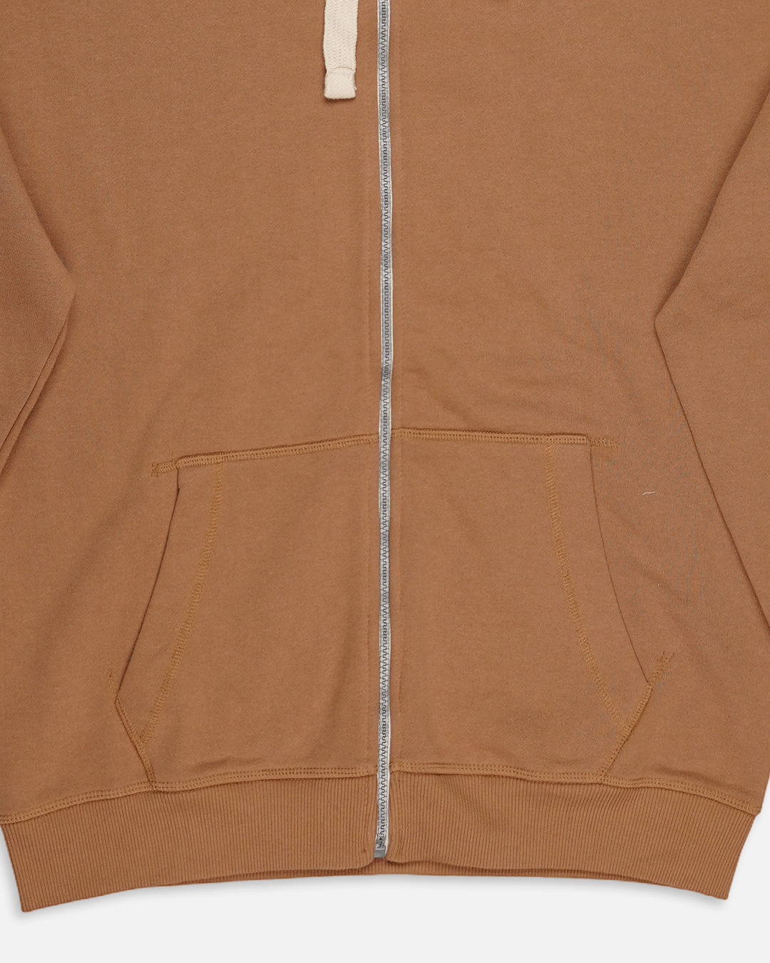 Adony Branded Men’s Essential Fleece Zip-Up Hoodie – Brown MZH-10
