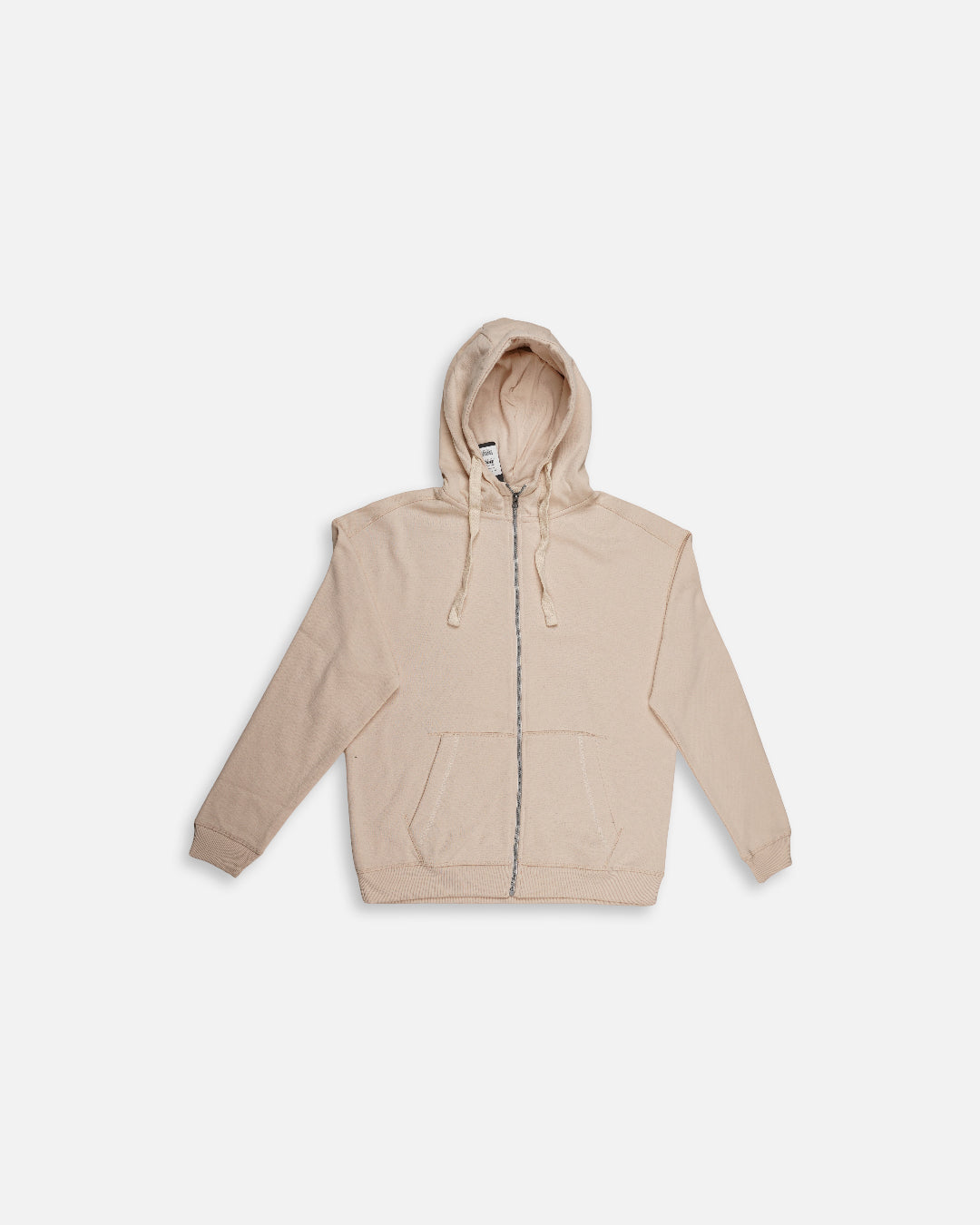 Adony Branded Men’s Essential Fleece Zip-Up Hoodie – Warm Beige MZH-06