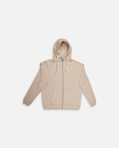 Adony Branded Men’s Essential Fleece Zip-Up Hoodie – Warm Beige MZH-06