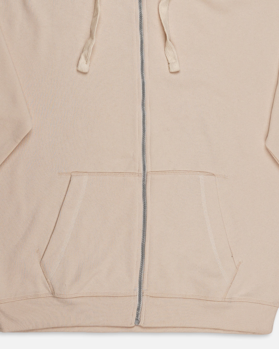 Adony Branded Men’s Essential Fleece Zip-Up Hoodie – Warm Beige MZH-06