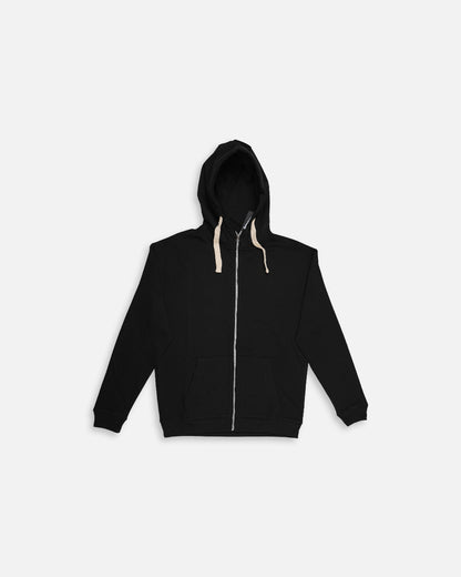 Adony Branded Men’s Essential Fleece Zip-Up Hoodie – Black MZH-07