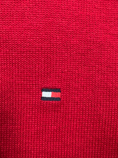 Tomie Hil Branded Mens Red Classic Crewneck Sweatshirt Sp-27