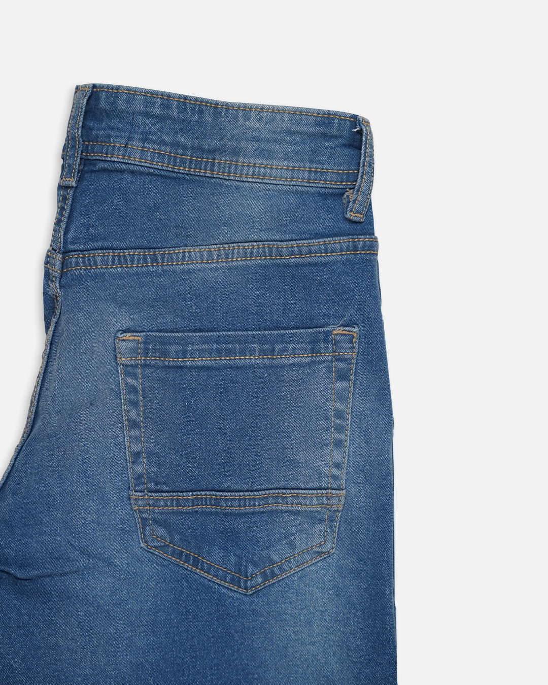 Denm Branded Men’s Slim-Fit Stretch Mid-Blue Denim Jeans MJ-11