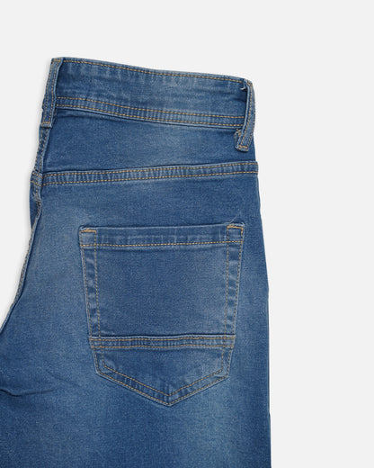 Denm Branded Men’s Slim-Fit Stretch Mid-Blue Denim Jeans MJ-11