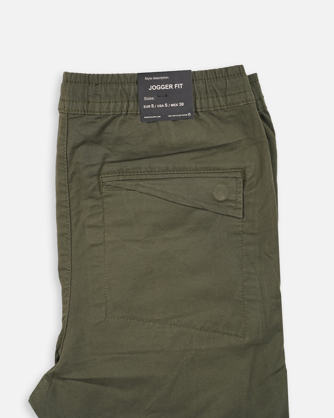 Zelig Branded Men’s Essential Jogger Pants – Olive Green CFP-45