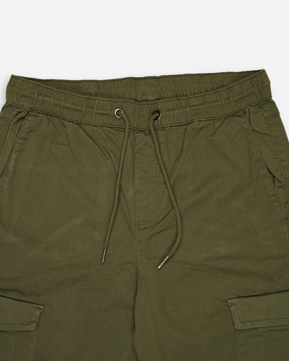 KIiabie Branded Men’s Premium Cargo Joggers – Olive Green CFP-43