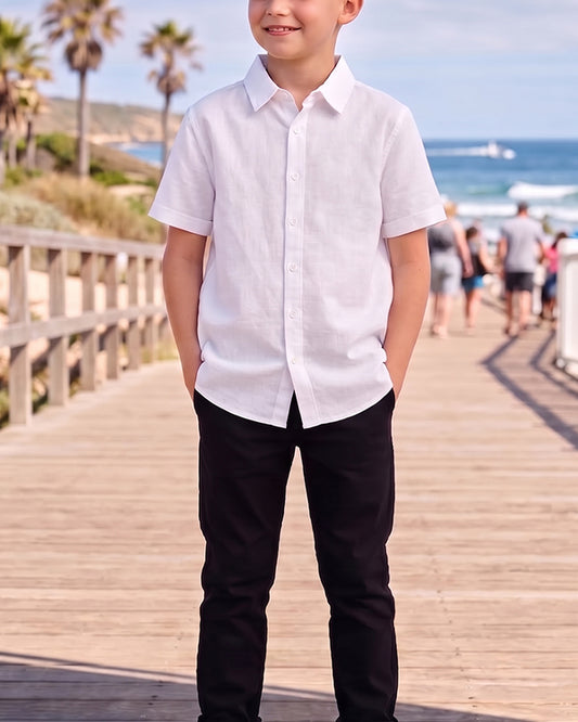 TILTY Branded Boy's White Color Shirt BS-04