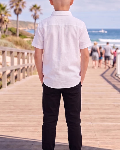 TILTY Branded Boy's White Color Shirt BS-04